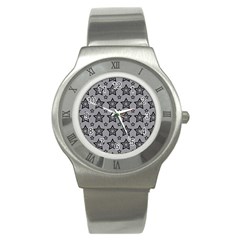 Star Grey Black Line Space Stainless Steel Watch by Alisyart