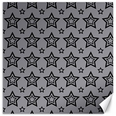 Star Grey Black Line Space Canvas 12  X 12   by Alisyart