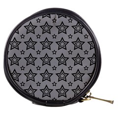 Star Grey Black Line Space Mini Makeup Bags