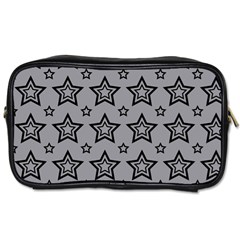 Star Grey Black Line Space Toiletries Bags 2-side