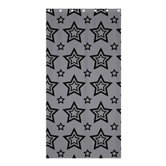 Star Grey Black Line Space Shower Curtain 36  X 72  (stall) 