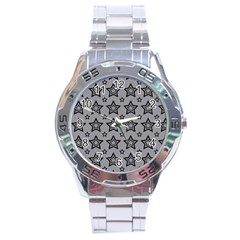 Star Grey Black Line Space Stainless Steel Analogue Watch by Alisyart