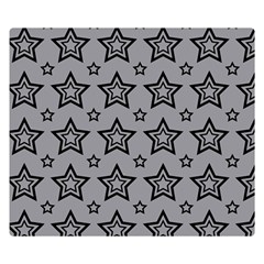 Star Grey Black Line Space Double Sided Flano Blanket (small)  by Alisyart