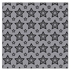 Star Grey Black Line Space Large Satin Scarf (square)