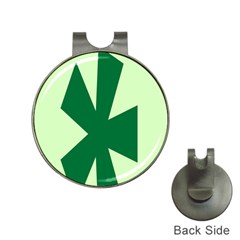 Starburst Shapes Large Circle Green Hat Clips With Golf Markers by Alisyart