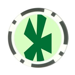 Starburst Shapes Large Circle Green Poker Chip Card Guard