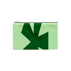 Starburst Shapes Large Circle Green Cosmetic Bag (small) 