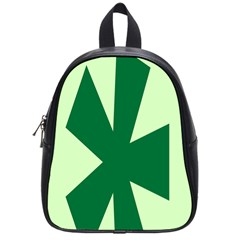 Starburst Shapes Large Circle Green School Bags (small) 