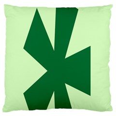 Starburst Shapes Large Circle Green Large Cushion Case (two Sides)