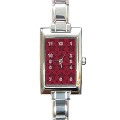 Star Red Black Line Space Rectangle Italian Charm Watch by Alisyart