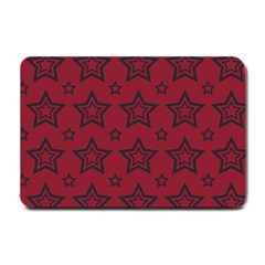 Star Red Black Line Space Small Doormat  by Alisyart