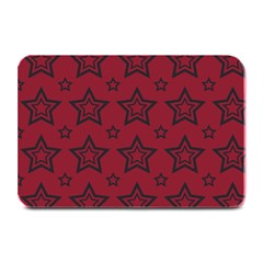 Star Red Black Line Space Plate Mats by Alisyart