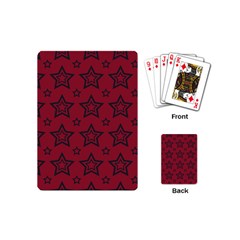 Star Red Black Line Space Playing Cards (mini) 