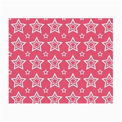 Star Pink White Line Space Small Glasses Cloth (2-side)