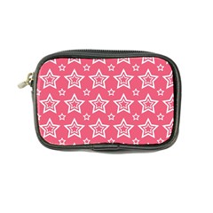 Star Pink White Line Space Coin Purse