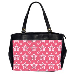 Star Pink White Line Space Office Handbags (2 Sides)  by Alisyart