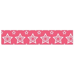 Star Pink White Line Space Flano Scarf (small)