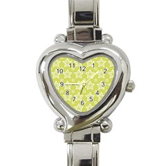 Star Yellow White Line Space Heart Italian Charm Watch by Alisyart