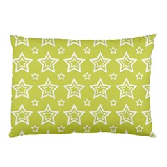 Star Yellow White Line Space Pillow Case (two Sides)