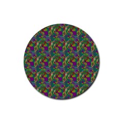 Pattern Abstract Paisley Swirls Rubber Round Coaster (4 Pack)  by Simbadda