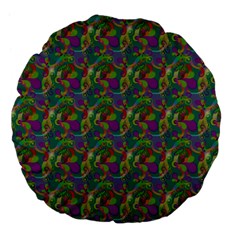 Pattern Abstract Paisley Swirls Large 18  Premium Flano Round Cushions by Simbadda