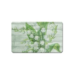 On Wood May Lily Of The Valley Magnet (name Card) by Simbadda