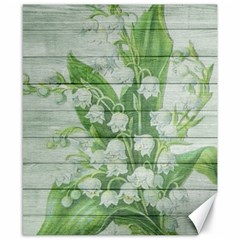 On Wood May Lily Of The Valley Canvas 8  X 10  by Simbadda