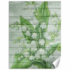 On Wood May Lily Of The Valley Canvas 18  X 24   by Simbadda