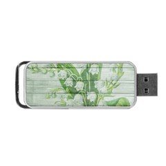 On Wood May Lily Of The Valley Portable Usb Flash (two Sides)