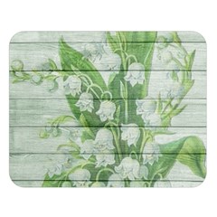 On Wood May Lily Of The Valley Double Sided Flano Blanket (large)  by Simbadda