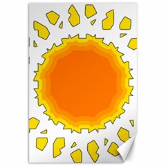 Sun Hot Orange Yrllow Light Canvas 20  X 30  