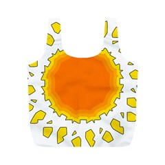 Sun Hot Orange Yrllow Light Full Print Recycle Bags (m)  by Alisyart