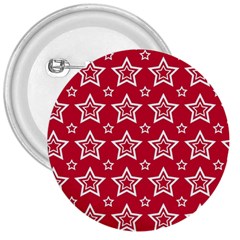 Star Red White Line Space 3  Buttons