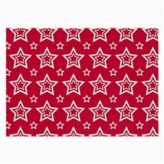 Star Red White Line Space Large Glasses Cloth (2-side) by Alisyart