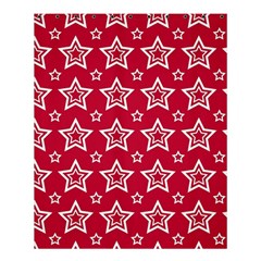 Star Red White Line Space Shower Curtain 60  X 72  (medium) 