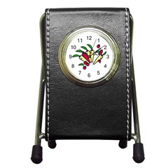 Tomatoes Carrots Pen Holder Desk Clocks by Alisyart