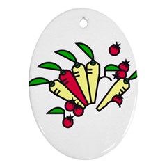 Tomatoes Carrots Oval Ornament (Two Sides)