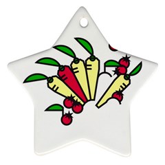 Tomatoes Carrots Star Ornament (Two Sides)