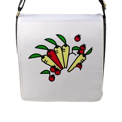 Tomatoes Carrots Flap Messenger Bag (L) 