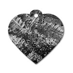 Fern Raindrops Spiderweb Cobweb Dog Tag Heart (Two Sides) Front