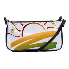 Sunset Spring Graphic Red Gold Orange Green Shoulder Clutch Bags by Alisyart