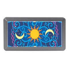 Sun Moon Star Space Purple Pink Blue Yellow Wave Memory Card Reader (mini)