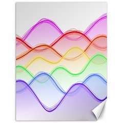 Twizzling Brain Waves Neon Wave Rainbow Color Pink Red Yellow Green Purple Blue Canvas 12  X 16  