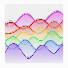 Twizzling Brain Waves Neon Wave Rainbow Color Pink Red Yellow Green Purple Blue Medium Glasses Cloth by Alisyart