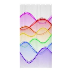 Twizzling Brain Waves Neon Wave Rainbow Color Pink Red Yellow Green Purple Blue Shower Curtain 36  X 72  (stall)  by Alisyart