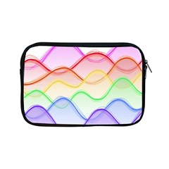 Twizzling Brain Waves Neon Wave Rainbow Color Pink Red Yellow Green Purple Blue Apple Ipad Mini Zipper Cases by Alisyart