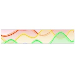 Twizzling Brain Waves Neon Wave Rainbow Color Pink Red Yellow Green Purple Blue Flano Scarf (large)