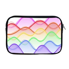 Twizzling Brain Waves Neon Wave Rainbow Color Pink Red Yellow Green Purple Blue Apple Macbook Pro 17  Zipper Case by Alisyart