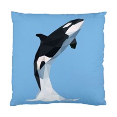 Whale Animals Sea Beach Blue Jump Illustrations Standard Cushion Case (two Sides)