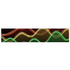 Twizzling Brain Waves Neon Wave Rainbow Color Pink Red Yellow Green Purple Blue Black Flano Scarf (small)